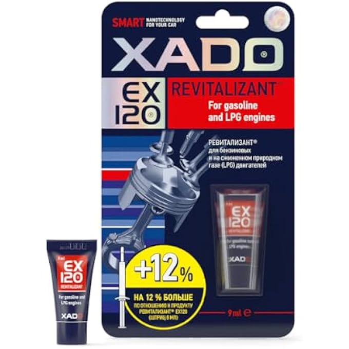 Xado XA 10335 D REVITALIZANT EX120 FOR GASOLINE AND LPG ENGINES (BLISTER PACKAGE, TUBE 9 ML) - Image 1